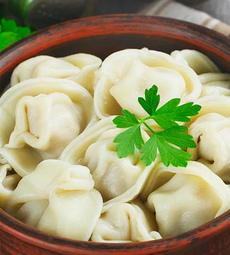 Пельмени с зеленью